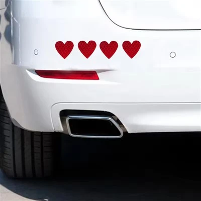 ملصقات السيارات العاكسة على شكل قلب