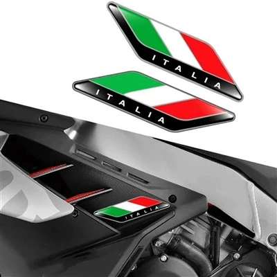 إيطاليا شارة شعار العلم ثلاثي الألوان 3D