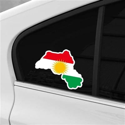 ملصق خريطة Kurdistan Kurds لنافذة السيارة