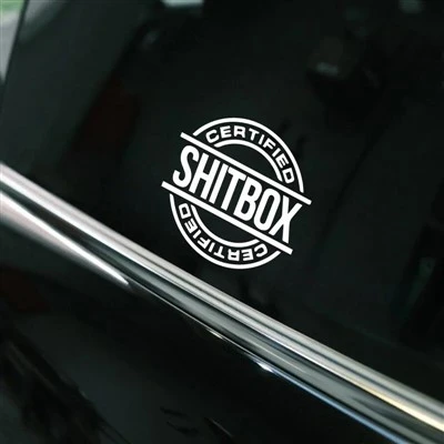 ملصق سيارات SHITBOX معتمد