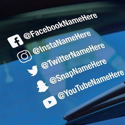 ملصق مقطوع على شكل قالب لوسائل التواصل الاجتماعي مخصص