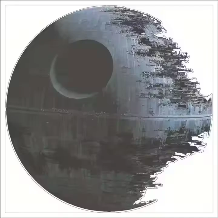 Starwars Wall Sticker Death Star Art