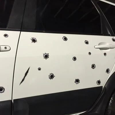 Sticker Bullet Holes Car