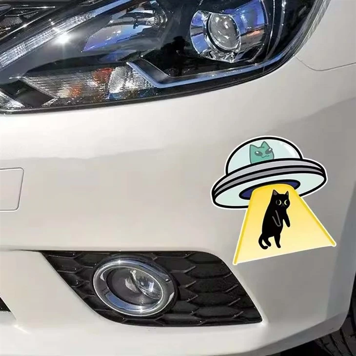 UFO اصطياد شارات مقاوم للماء في فينيل القطة