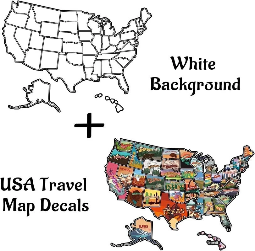 USA Map Sticker