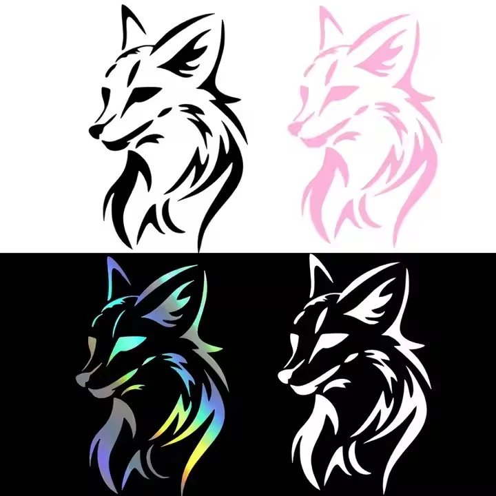 Vinyl Stickers Cars Body Fox Badge
